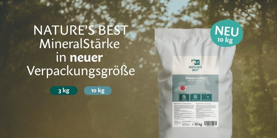Nature's Best MineralStärke Pferdemineralfutter in neuer Verpackungsgröße mit 10 kg Sack